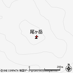 尾ケ岳周辺の地図