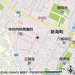 山形県鶴岡市新海町16-13周辺の地図