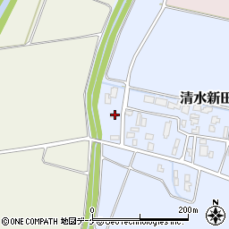 山形県鶴岡市清水新田甲周辺の地図