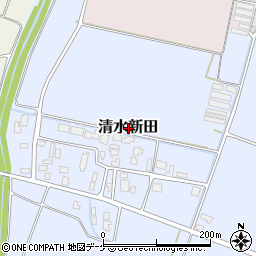 山形県鶴岡市清水新田周辺の地図