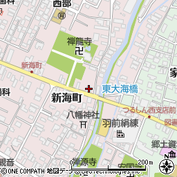 山形県鶴岡市新海町10-23周辺の地図