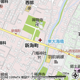 山形県鶴岡市新海町10-24周辺の地図