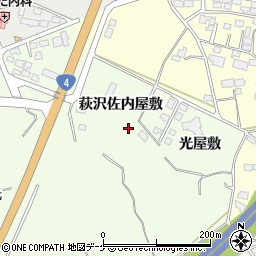 宮城県栗原市築館（萩沢佐内屋敷）周辺の地図
