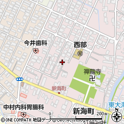 山形県鶴岡市新海町11-14周辺の地図