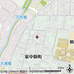 山形県鶴岡市家中新町4周辺の地図