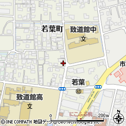 鶴岡若葉町郵便局周辺の地図