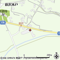 宮城県栗原市築館萩沢整理周辺の地図