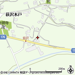 宮城県栗原市築館萩沢田子屋周辺の地図