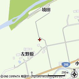 宮城県栗原市築館左野原周辺の地図