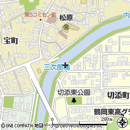 三次郎橋周辺の地図