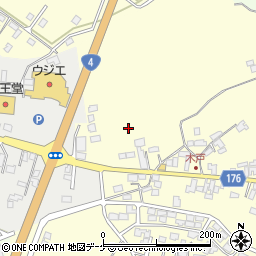 宮城県栗原市築館萩沢上木戸周辺の地図