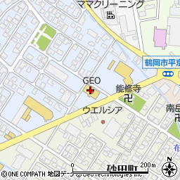 ゲオ鶴岡美咲町店周辺の地図