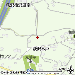 宮城県栗原市築館萩沢木戸周辺の地図