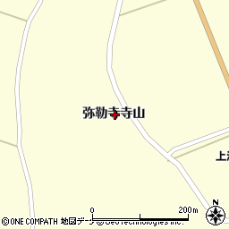 宮城県登米市中田町上沼弥勒寺寺山周辺の地図