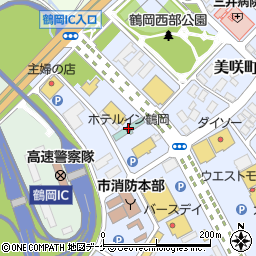 ホテルイン鶴岡周辺の地図