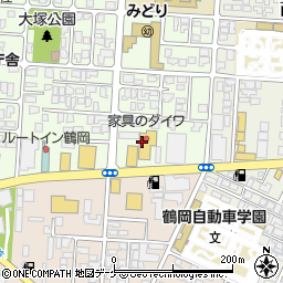 リサイクルショップハローズ鶴岡店周辺の地図