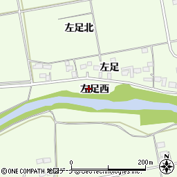 宮城県栗原市築館左足西周辺の地図