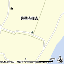 宮城県登米市中田町上沼弥勒寺住吉周辺の地図