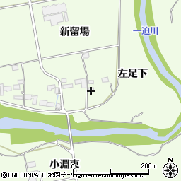 宮城県栗原市築館左足下周辺の地図