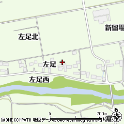宮城県栗原市築館左足周辺の地図