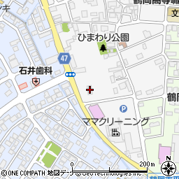 ローソン鶴岡平京田店周辺の地図