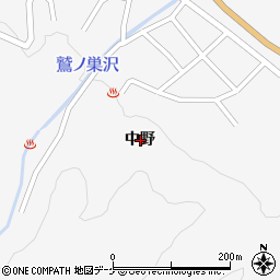 宮城県大崎市鳴子温泉中野周辺の地図