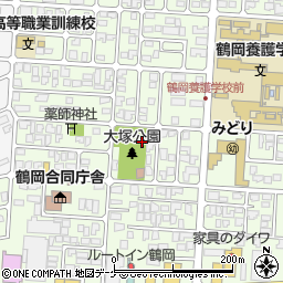 山形県鶴岡市大塚町周辺の地図