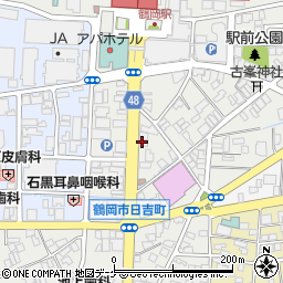トヨタレンタリース山形鶴岡駅前店周辺の地図