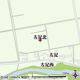宮城県栗原市築館左足北周辺の地図