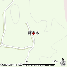 宮城県登米市東和町錦織梅の木周辺の地図