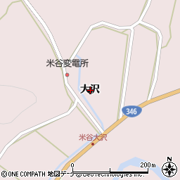 宮城県登米市東和町米谷大沢周辺の地図