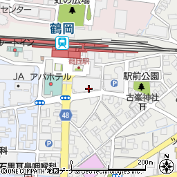 鶴岡市役所　庄内産業振興センター周辺の地図