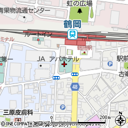 アパホテル山形鶴岡駅前周辺の地図