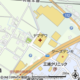 ヤマザワ鶴岡店周辺の地図