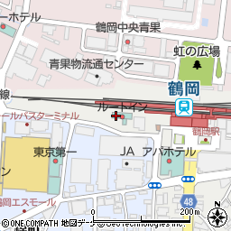 ホテルルートイン鶴岡駅前周辺の地図