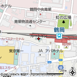 ホテルルートイン鶴岡駅前周辺の地図