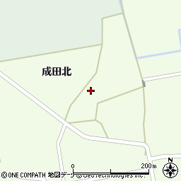 宮城県栗原市築館成田北周辺の地図