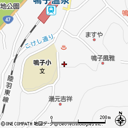 鳴子ホテル周辺の地図