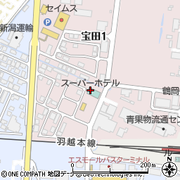 スーパーホテル山形・鶴岡周辺の地図