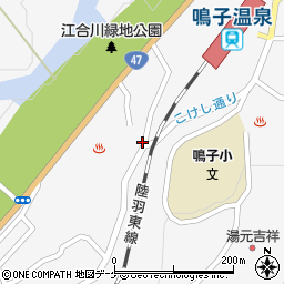 宮城県大崎市鳴子温泉河原湯周辺の地図