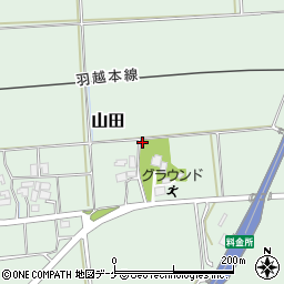 山形県鶴岡市山田仲道周辺の地図