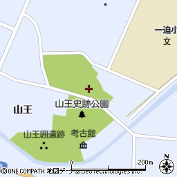 一迫山王史跡公園あやめ園周辺の地図