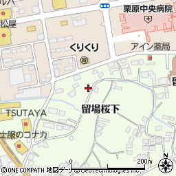 宮城県栗原市築館留場桜町5-10周辺の地図