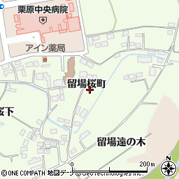 宮城県栗原市築館留場桜町51周辺の地図