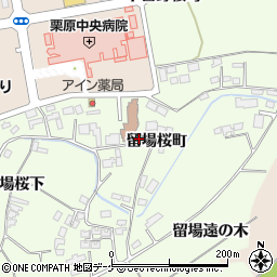 宮城県栗原市築館留場桜町47周辺の地図