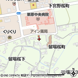 宮城県栗原市築館留場桜町26周辺の地図