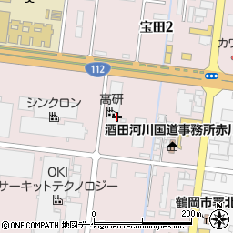 株式会社高研　鶴岡工場周辺の地図