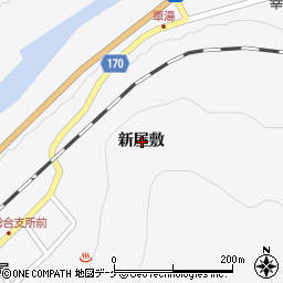 宮城県大崎市鳴子温泉新屋敷周辺の地図