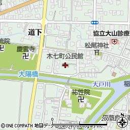 木七町公民館周辺の地図