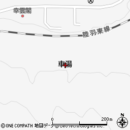 宮城県大崎市鳴子温泉車湯周辺の地図